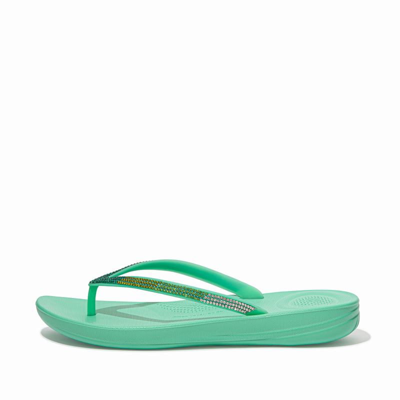 FitFlop Iqushion Rubber Mintfarben Grün - FitFlop Flip Flops Damen Sale [QTOZ-80761]